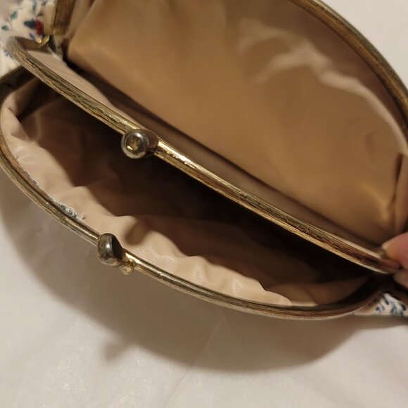 Hand Purse Double Clutch Compartment unique very 1950s nice and clean with cute - Picture 3 of 5